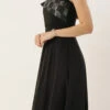 Teen Girls Black Georgette Embroidered Gown Party Wear