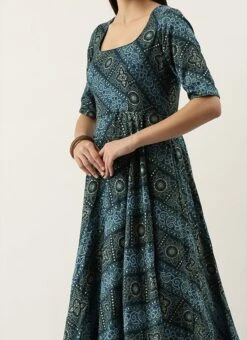 Teen Girls Blue Floor Length Anarkali Suit Festive Wear