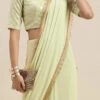 Green Embroidered Blouse N Saree Festive Wear