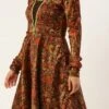 Teen Girls MultiColored Art Silk Printed Suit Festive Wear