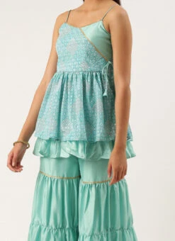 Teen Girls Chinon Gharara Set Festive Wear