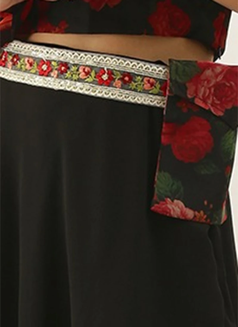 Teen Girls Multicolored Digital Printed Indo Western Skirt Set Festive Wear - Image 7
