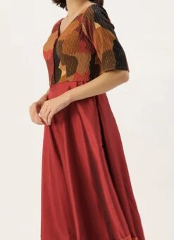 Teen Girls Multicolored Embroidered Georgette Anarkali Suit Festive Wear