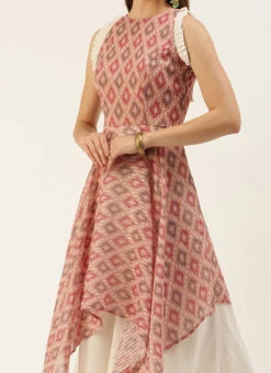 Teen Girls Multicoloured Georgette Printed Halter Neck Gown Festive Wear