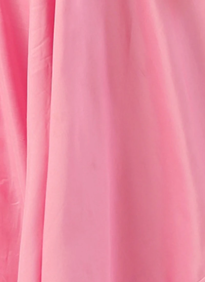 Teen Girls Peach Embroidered N Pink Satin Skirt Set Festive Wear - Image 8