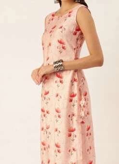 Teen Girls Peach N Off White Kurta Palazzo Set After Six Wear