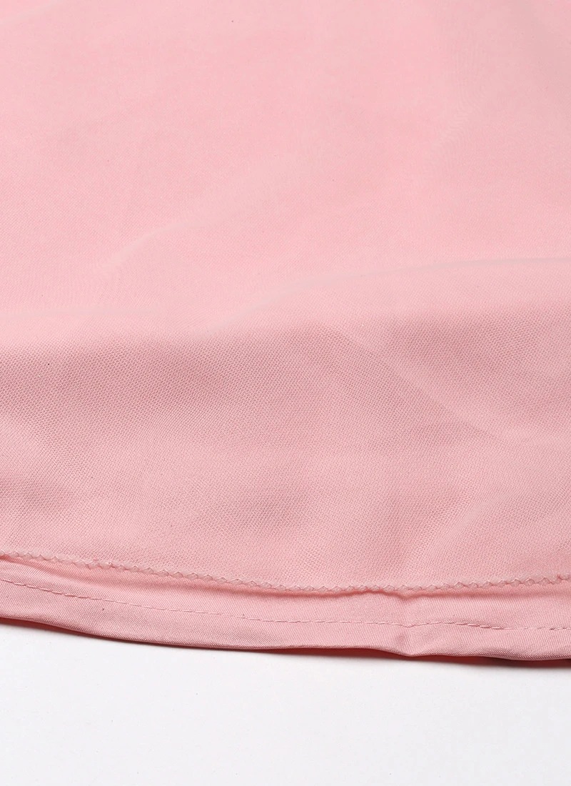 Teen Girls Pink Foil Printed Net Gown After Six Wear - Image 7