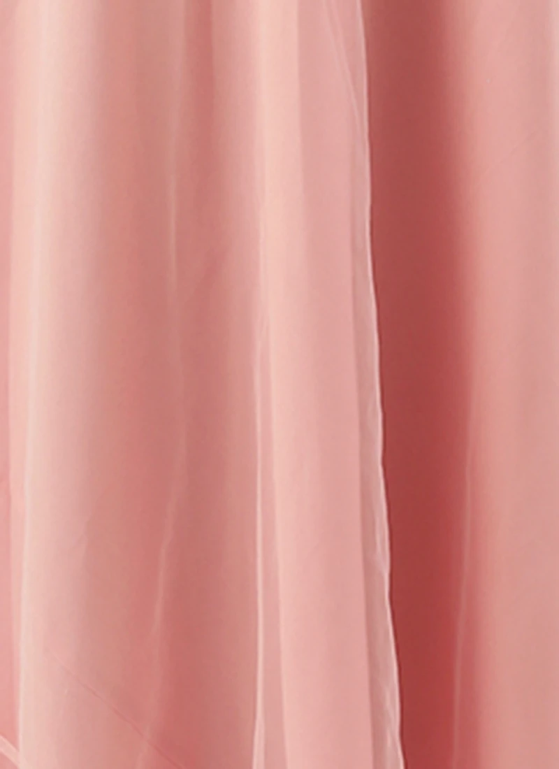 Teen Girls Pink Foil Printed Net Gown After Six Wear - Image 8