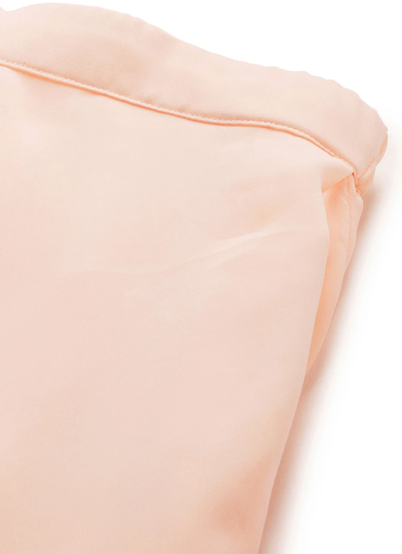 Teen Girls Pink N Peach Embroidered Crop Top N Skirt Festive Wear - Image 6