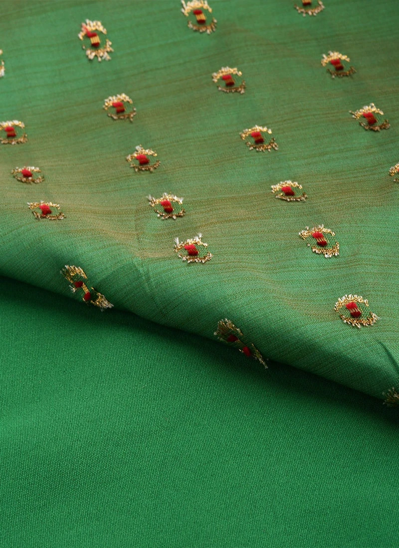 Teen Girls Green Taffeta Gown Festive Wear - Image 7