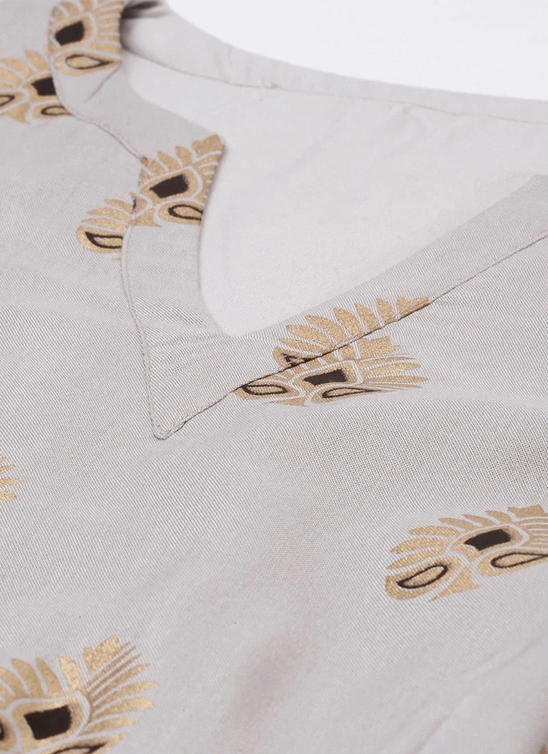 Teen Girls Grey Rayon Cold Shoulder Style Dress After Six Wear - Image 5