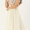 Teen Girls White Layered Anarkali Straight Pant Suit Wedding Wear Festive Wear